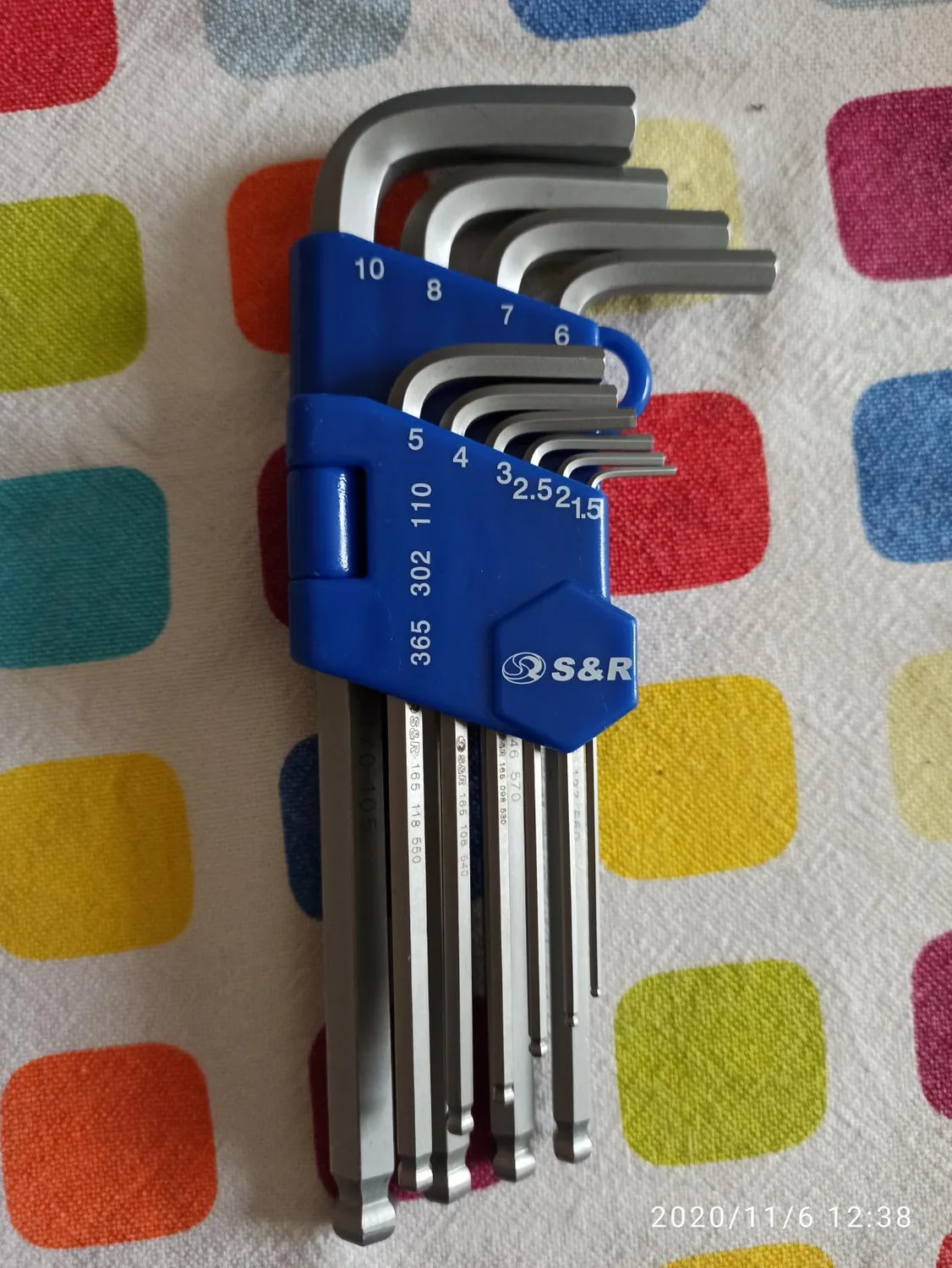 S&R Set Chiavi a Brugola 9 pezzi 1.5-10 mm Sferiche