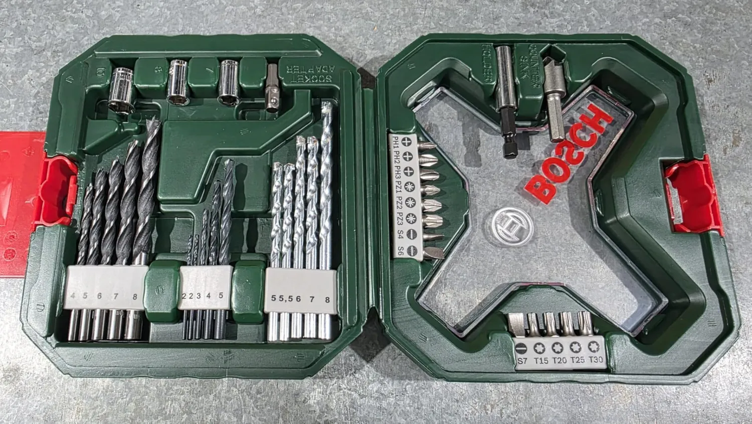 Bosch X-Line Set 34 Pezzi Punte e Bit Titanio