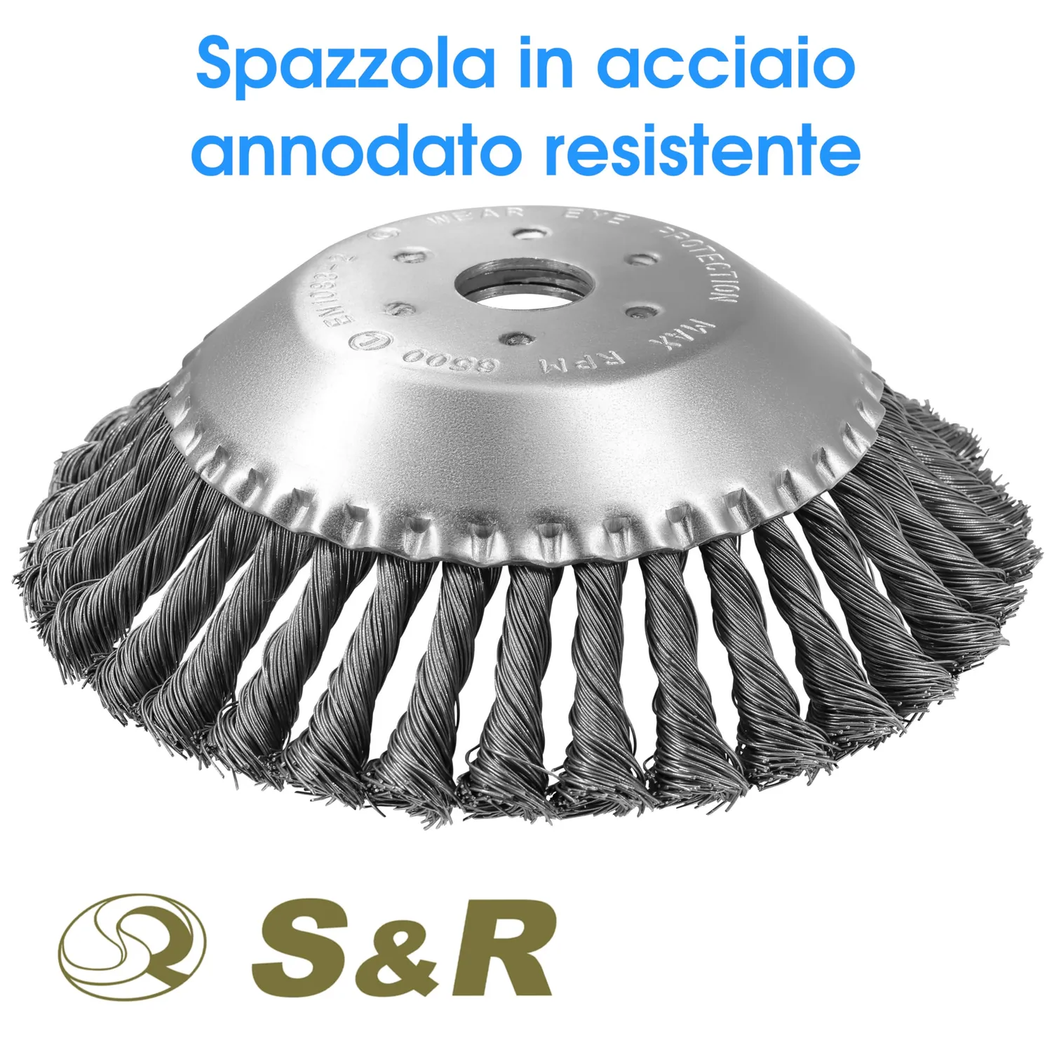 S&R spazzola decespugliatore acciaio 200 mm foro 25,4 mm