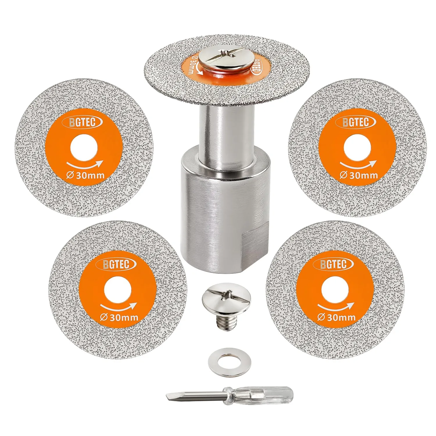 BGTEC Disco diamantato vetro 50 mm M14 set 5pz ultrasottile