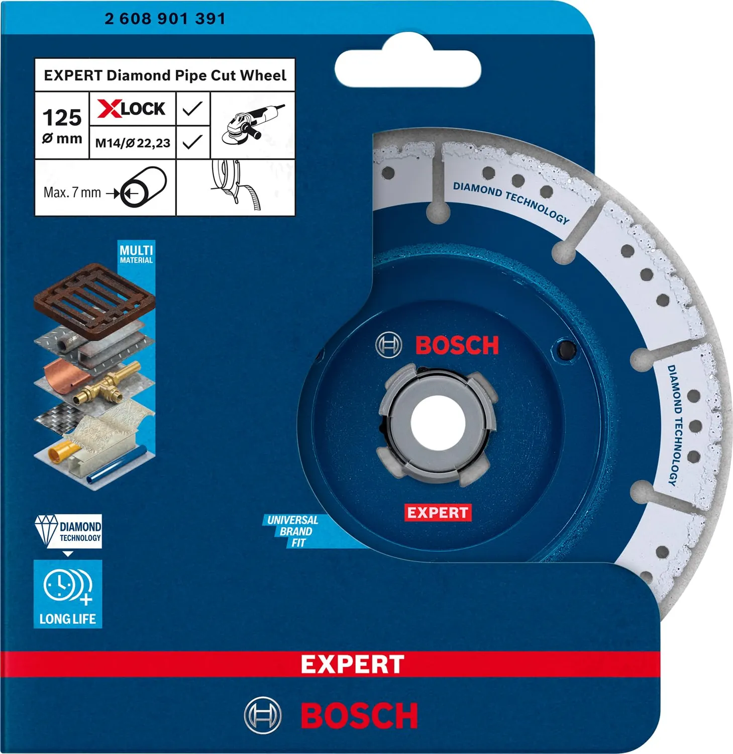 Bosch Expert Diamond Pipe Cut disco 125 mm X-LOCK