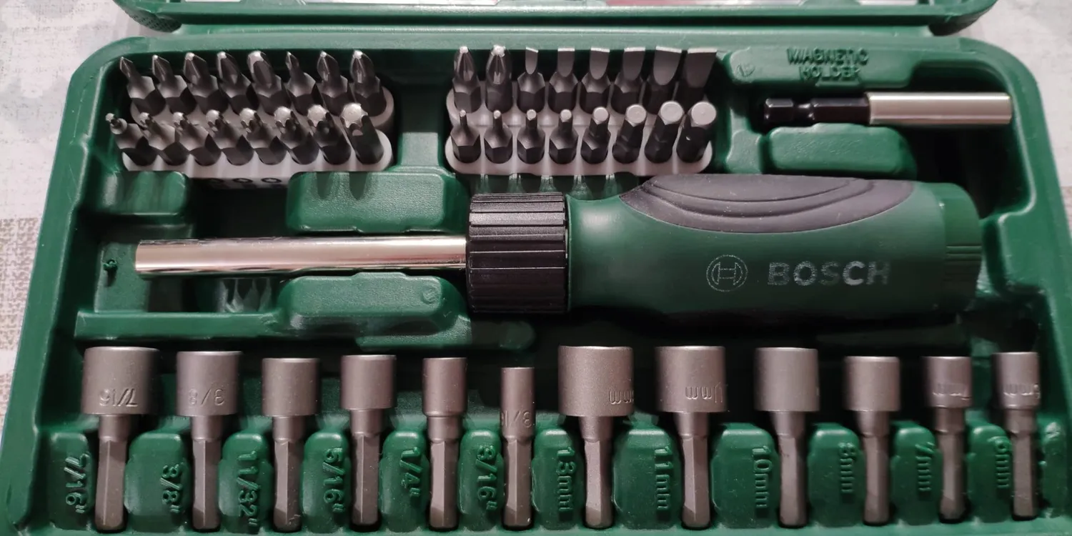 Bosch 2607019504 set bit avvitamento 46 pezzi verde