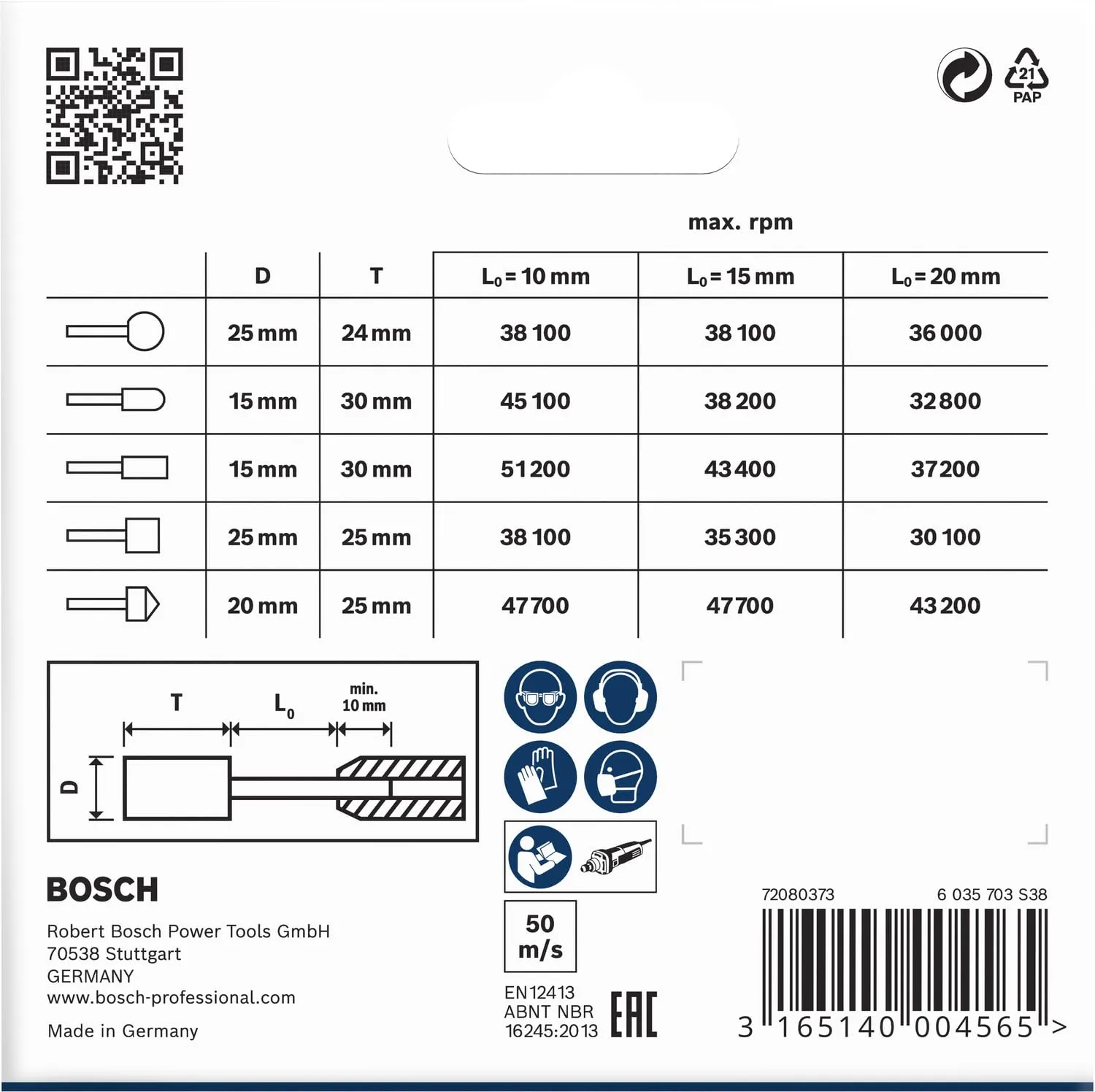 Bosch PRO Steel mola a gambo Ø 15-25 mm 5 pz per acciaio
