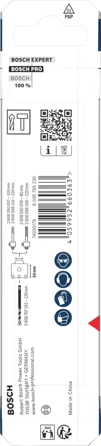 Bosch Expert PRO punta centraggio 8x120 mm corona SDS plus