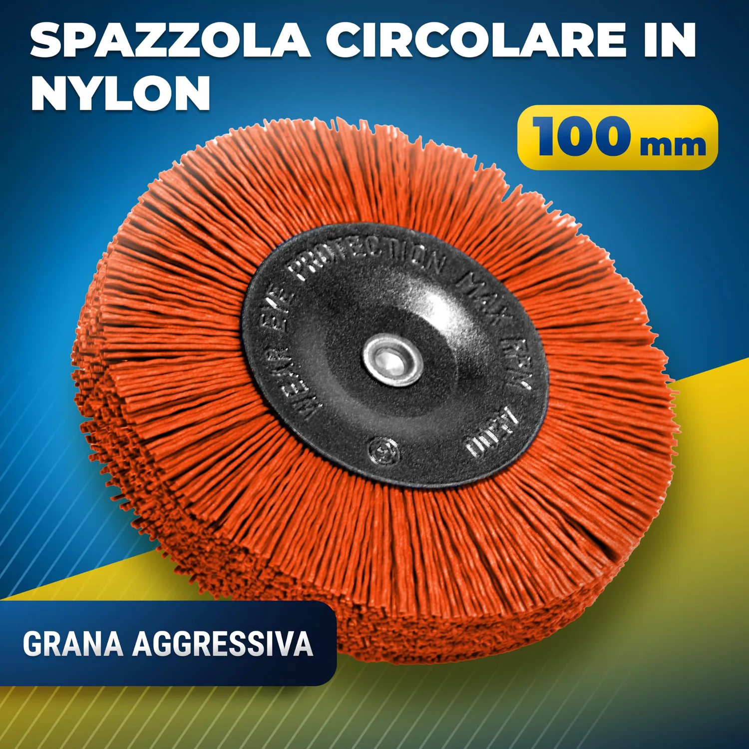 S&R Spazzola Nylon Aggressivo Trapano 100 mm 1-4