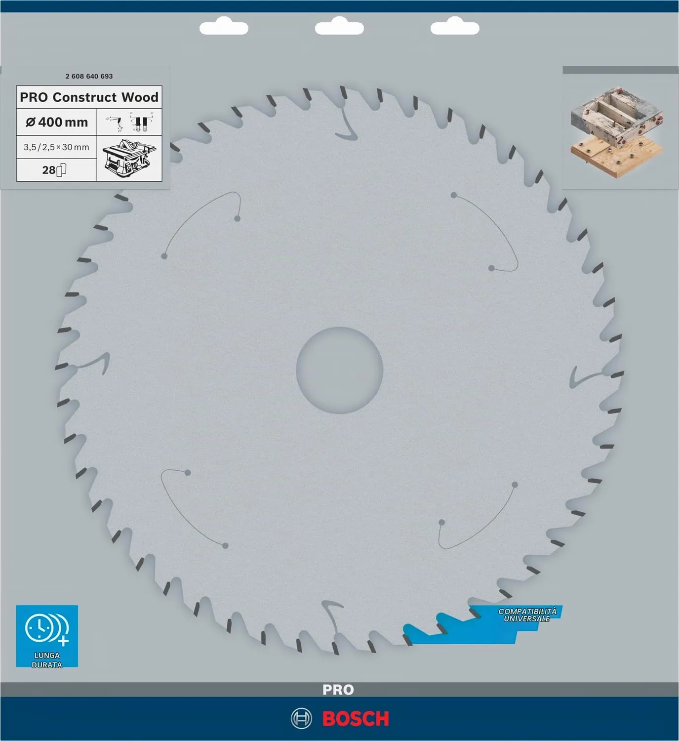 Bosch Expert Lama Circolare 400x30 mm PRO Construct Wood