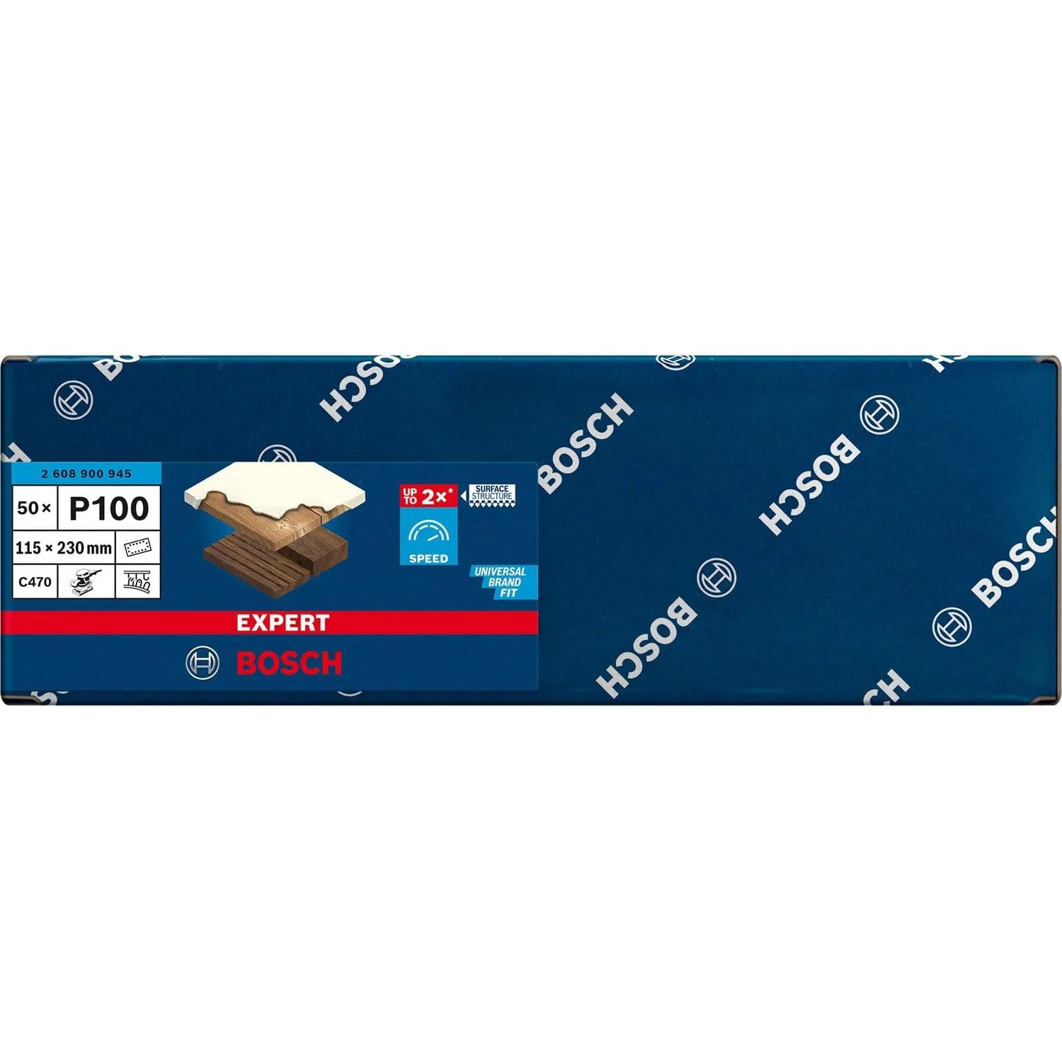 Bosch Expert C470 carta abrasiva 115x230 mm G100 50 pezzi