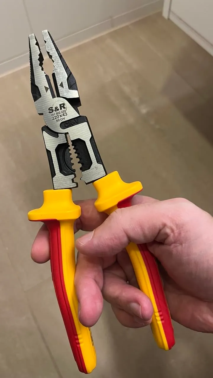 S&R Pinza Elettricista Universale 200 mm VDE 1000V