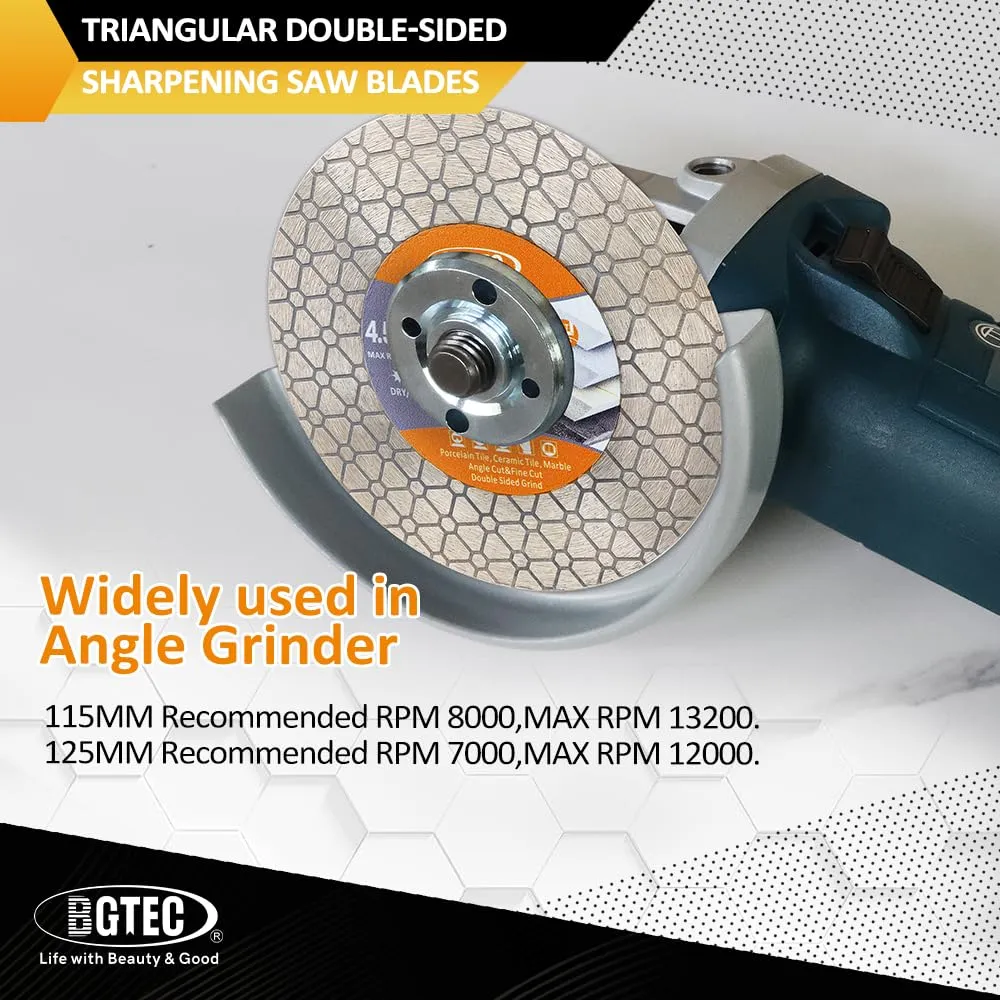 BGTEC disco diamantato 115 mm triangolare per gres ceramica