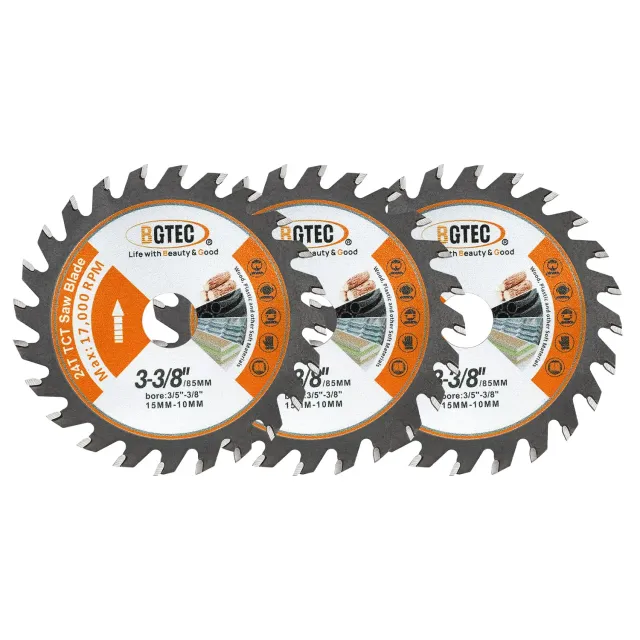 BGTEC lama circolare TCT 85 mm 24T 3 pezzi per legno