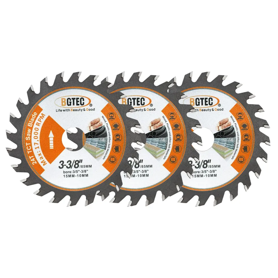 BGTEC lama circolare TCT 85 mm 24T 3 pezzi per legno