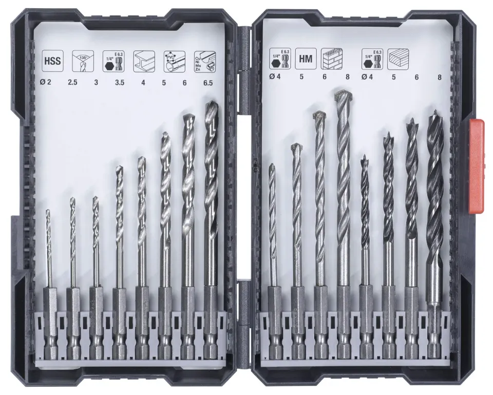 KWB 108950 Set Punte 16 Pezzi Esagonale HSS