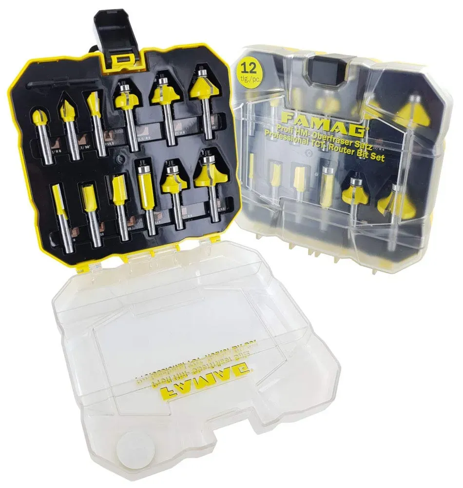 Famag 338281200 Profi Line set frese HM 12 pezzi 8 mm