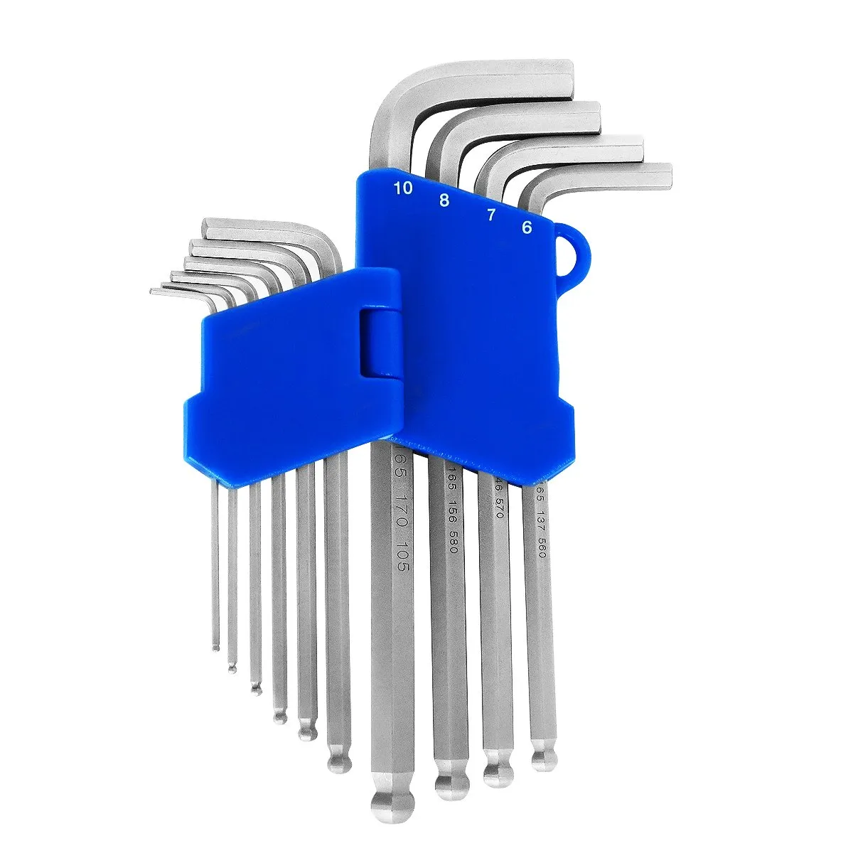 S&R Set Chiavi a Brugola 9 pezzi 1.5-10 mm Sferiche