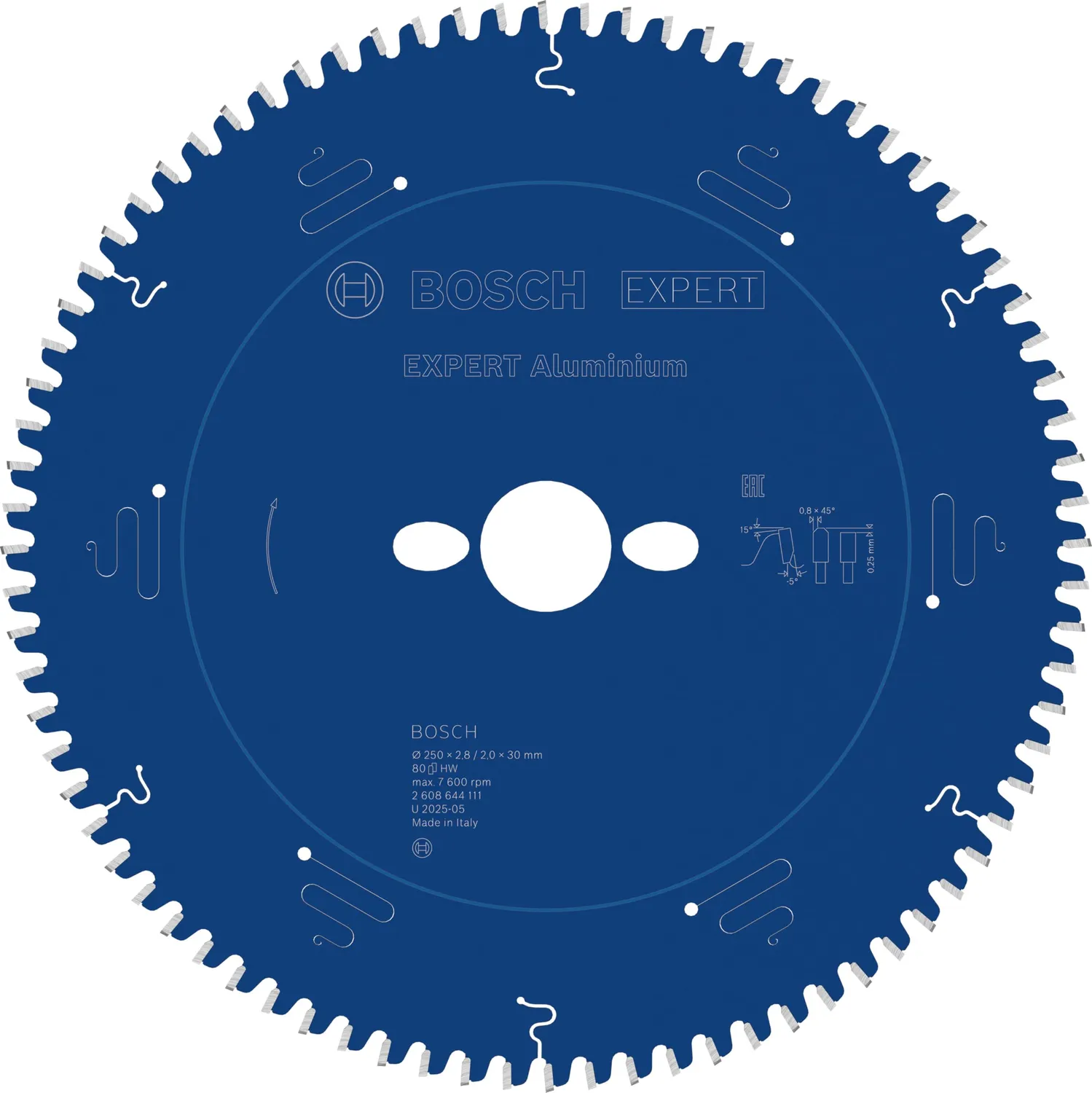 Bosch Expert Lama Sega Circolare 254x30 mm 80 Denti Alluminio