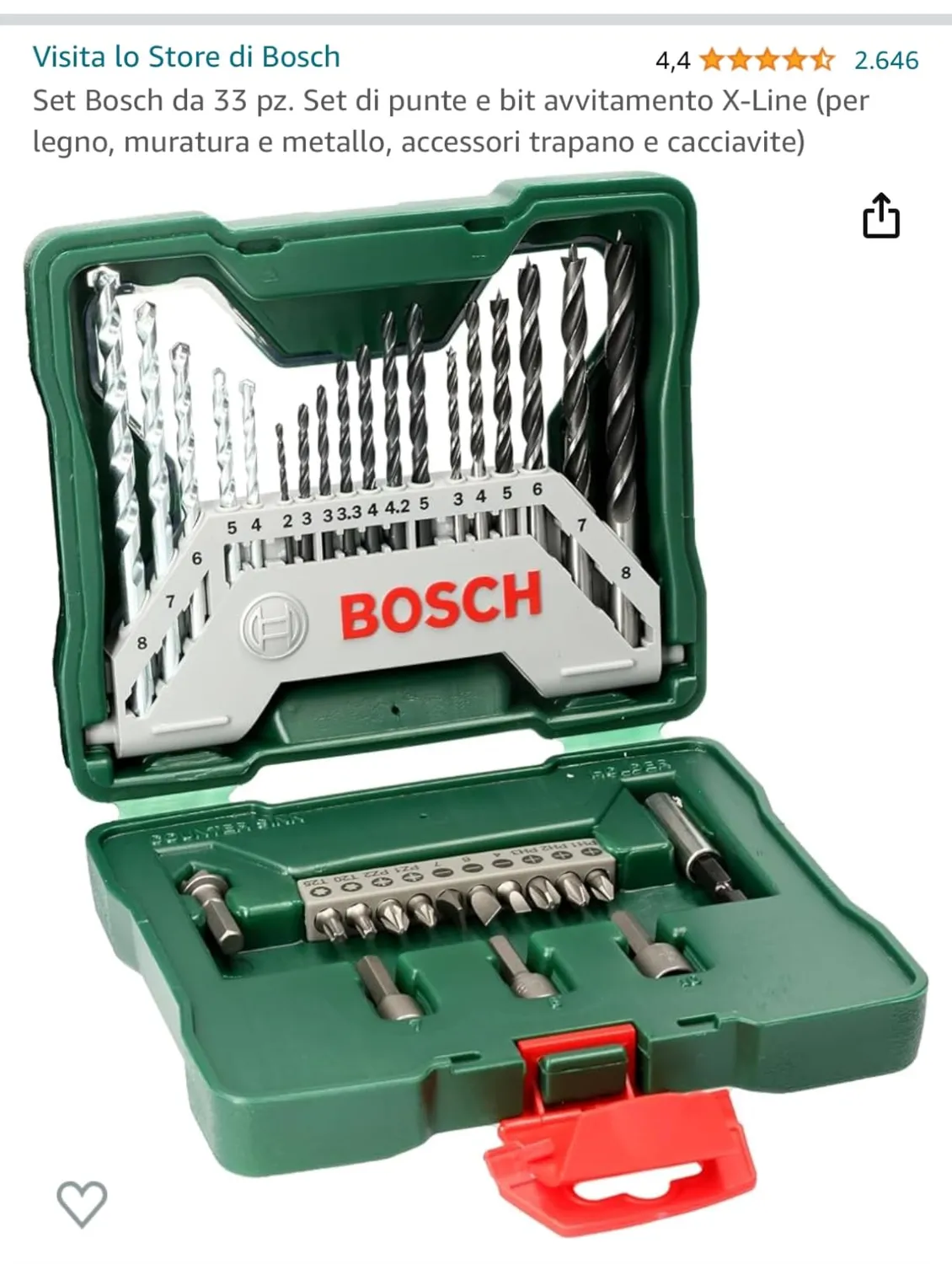 Bosch Expert X-Line set foratura avvitamento 33 pezzi