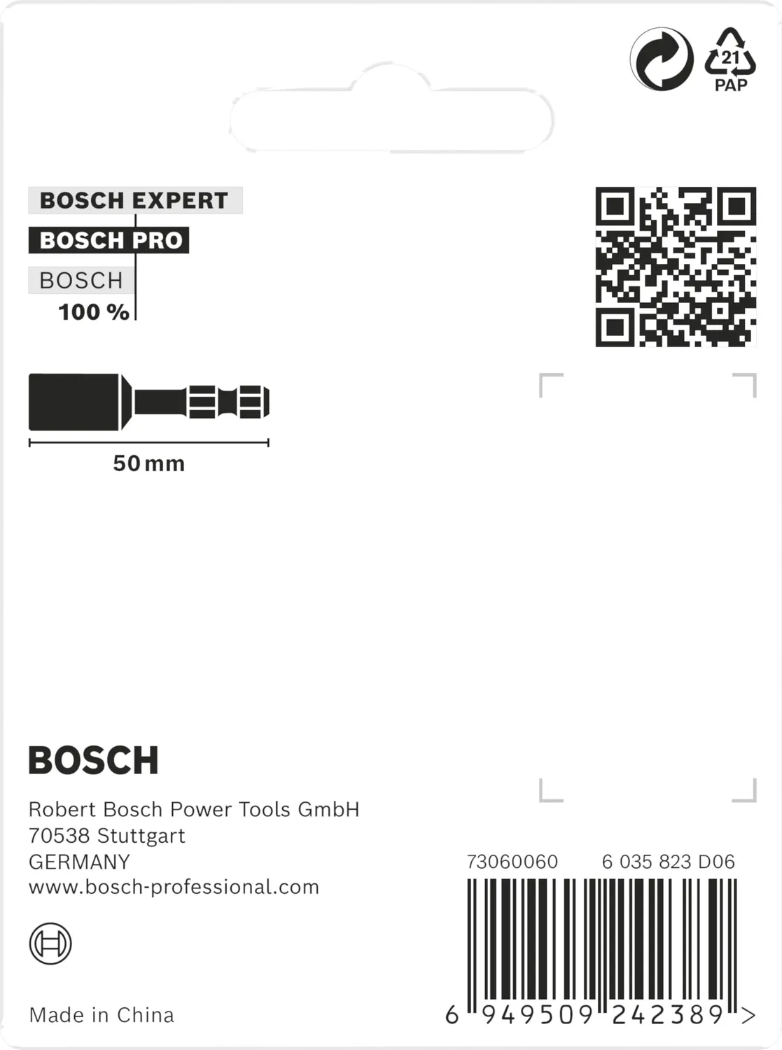 Bosch Expert PRO Impact bussola 50 mm set 3 pezzi 1/4-3/8