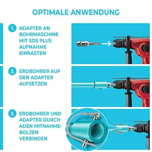 Brunnental SDS-Plus adattatore trivella 40-150 mm terreno