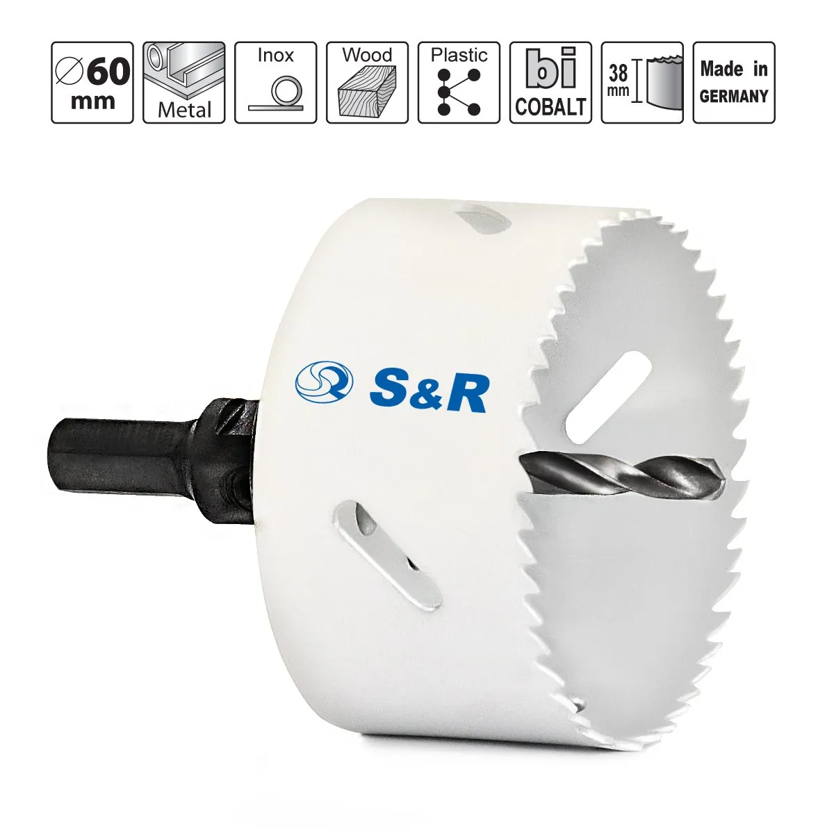 S&R Sega a tazza bimetallo 83 mm per metallo legno