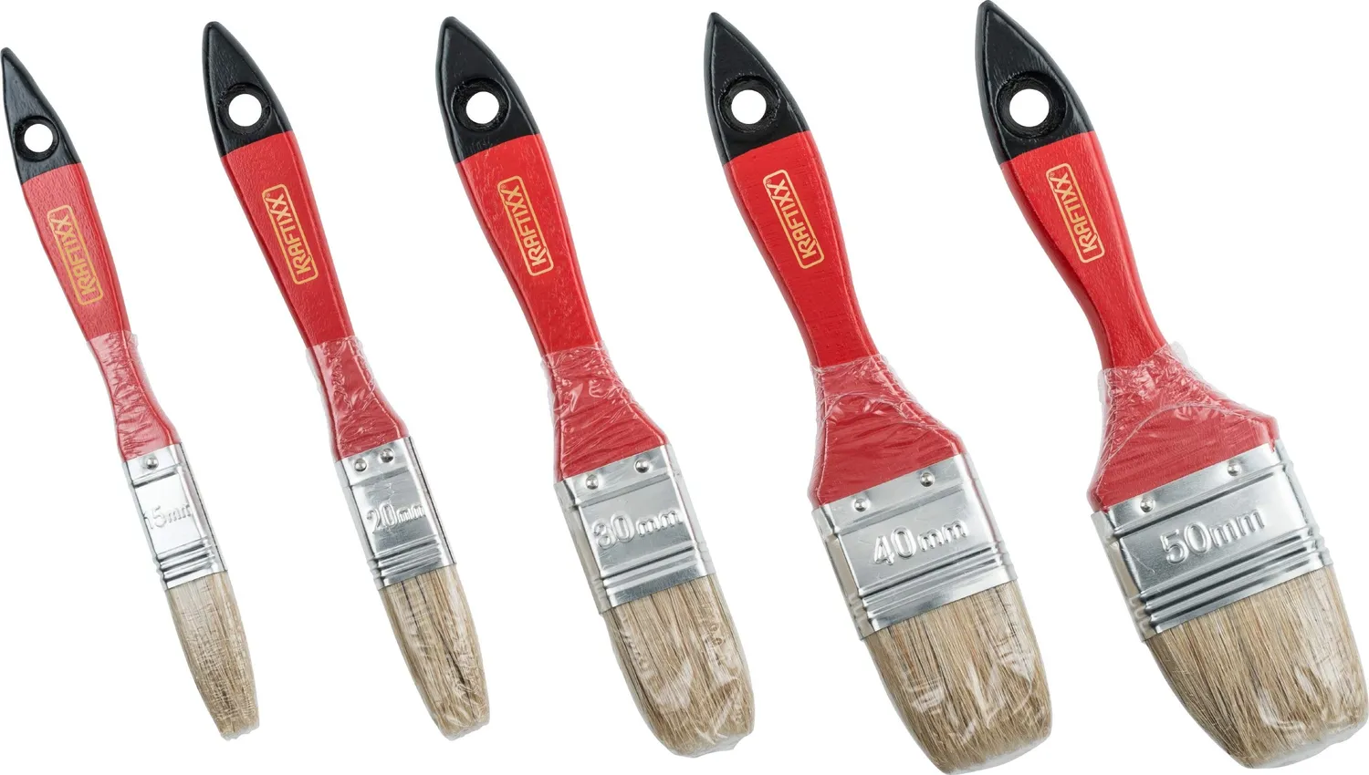 KWB set pennelli piatti smalto 15-50 mm 5 pz setole