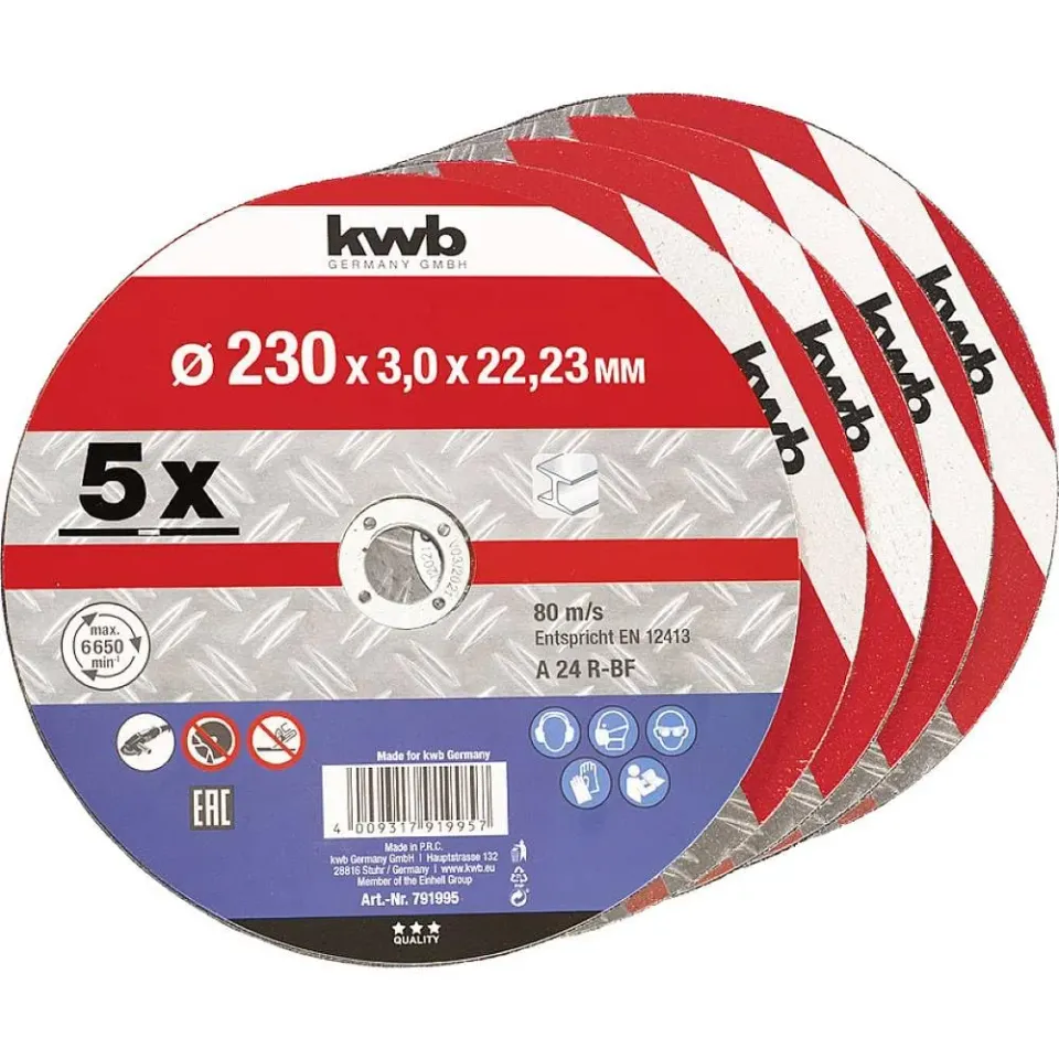 KWB Kraftixx 791995 dischi taglio metallo 230 mm 5 pz