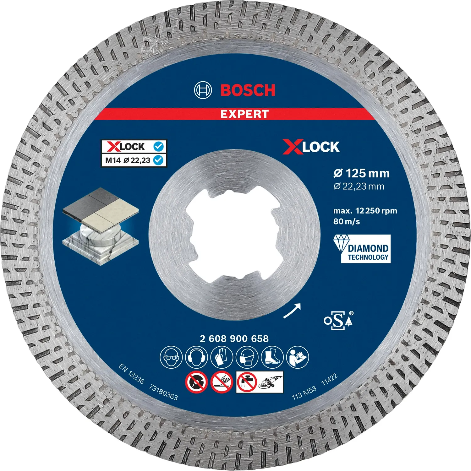 Bosch Expert Hard Ceramic Disco Diamantato 85mm X-Lock Gres