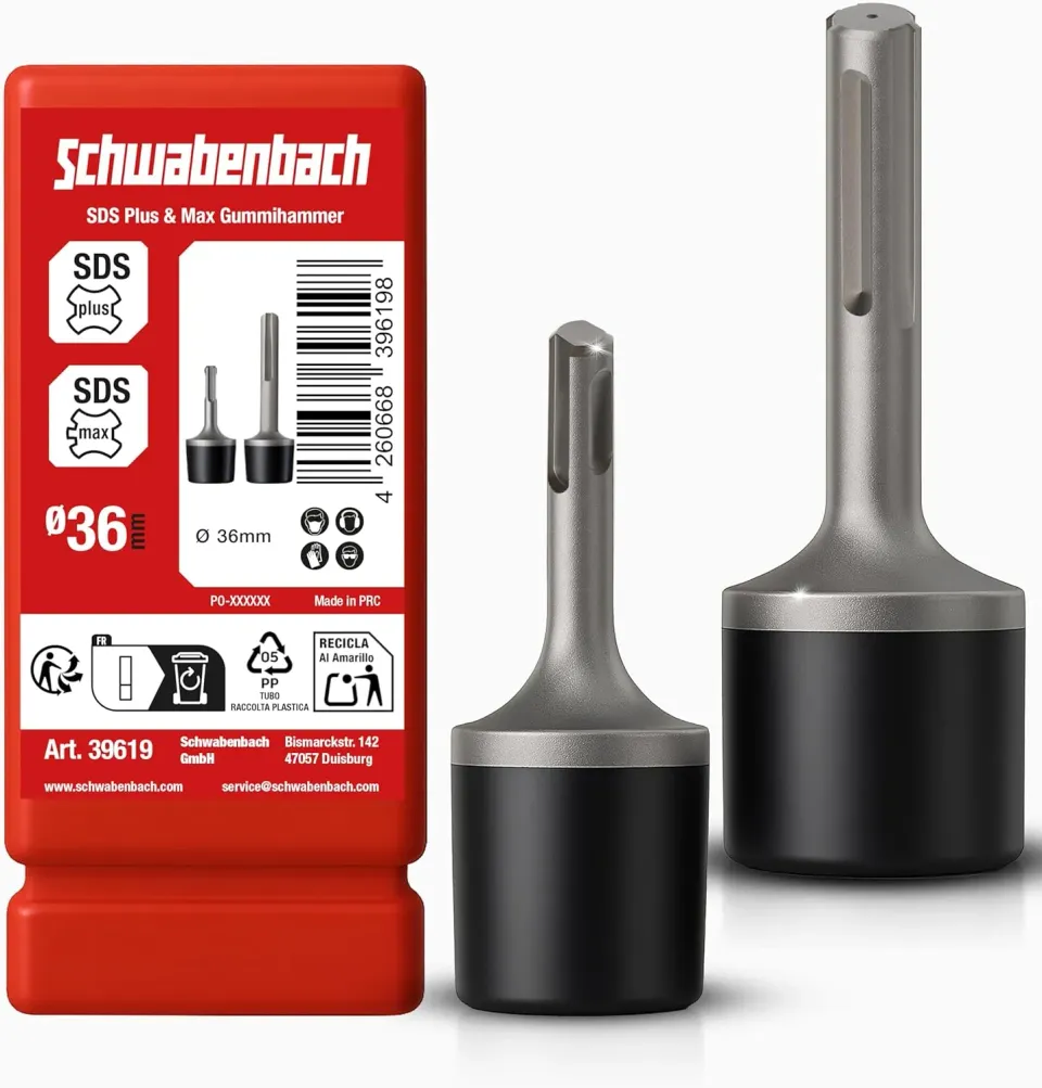 Schwabenbach adattatore martello gomma 35 mm SDS