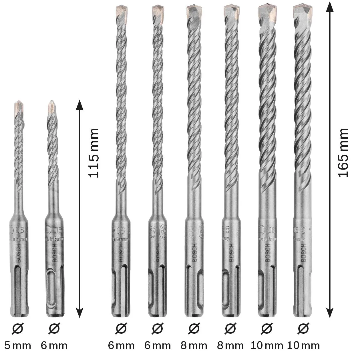 Bosch Professional punte SDS-plus calcestruzzo 8 pz 5-12 mm