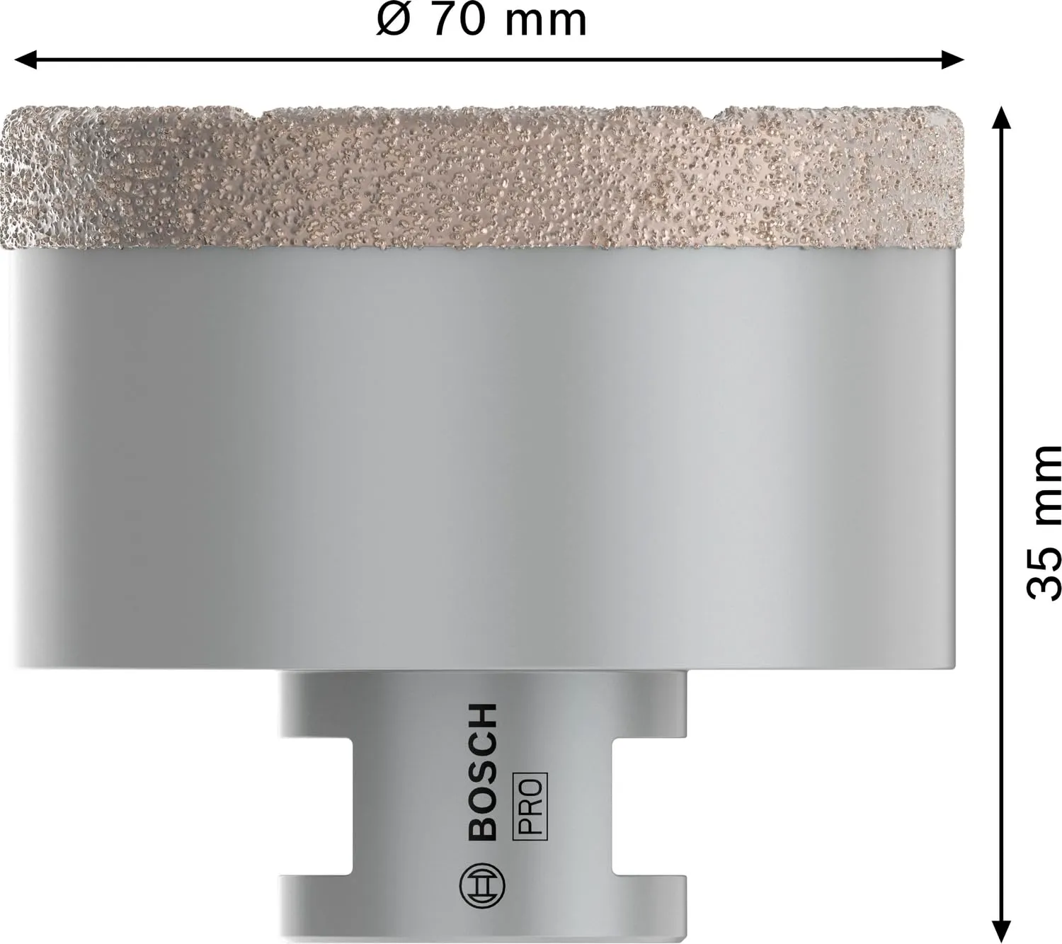 Bosch Expert corona a secco PRO Ceramic 70 mm