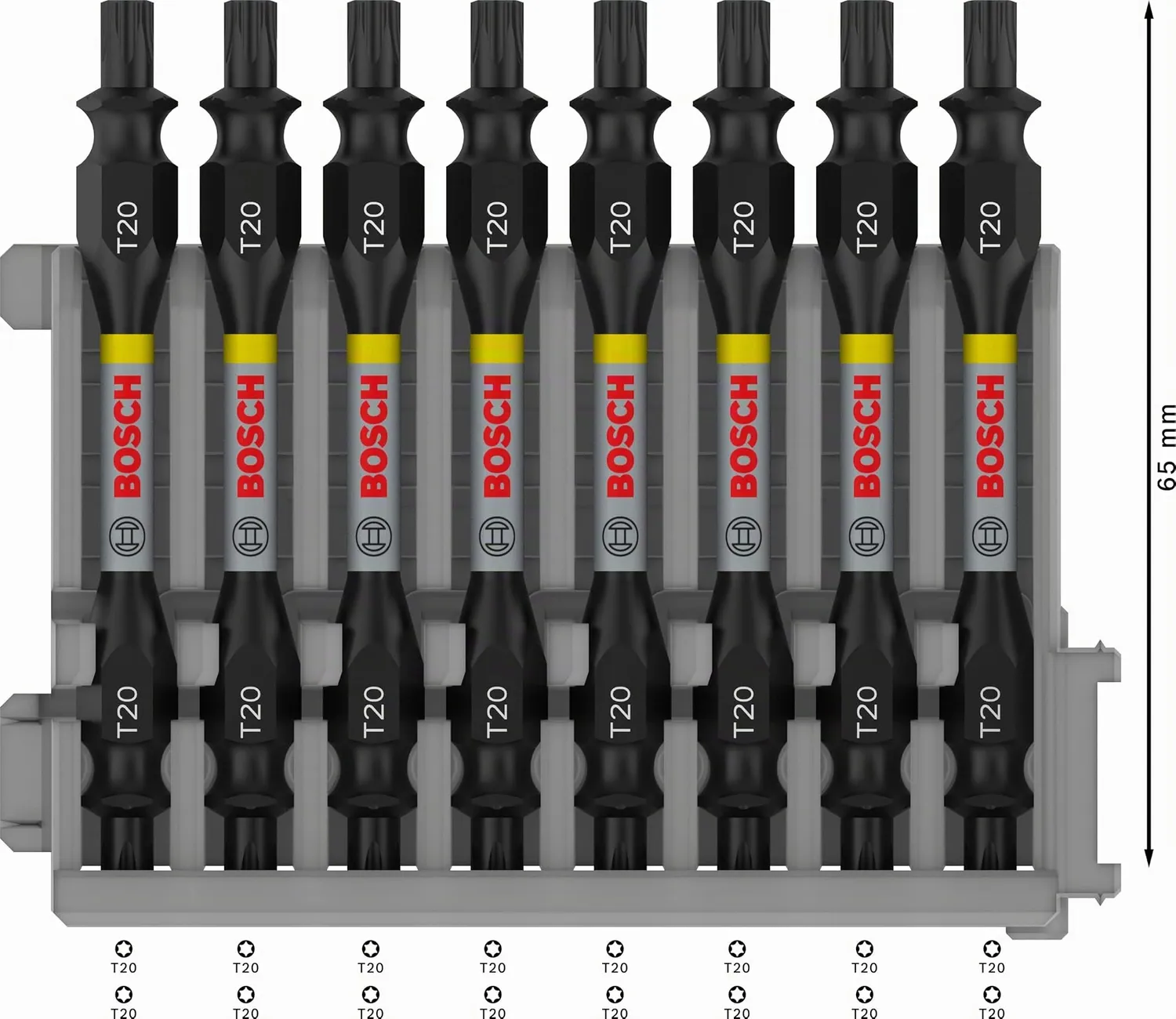 Bosch PRO Impact bit doppi T20-T20 65 mm 8 pz Torx