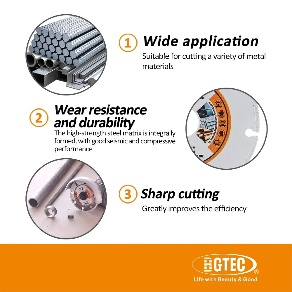 BGTEC disco diamantato 115 mm per metallo brasato