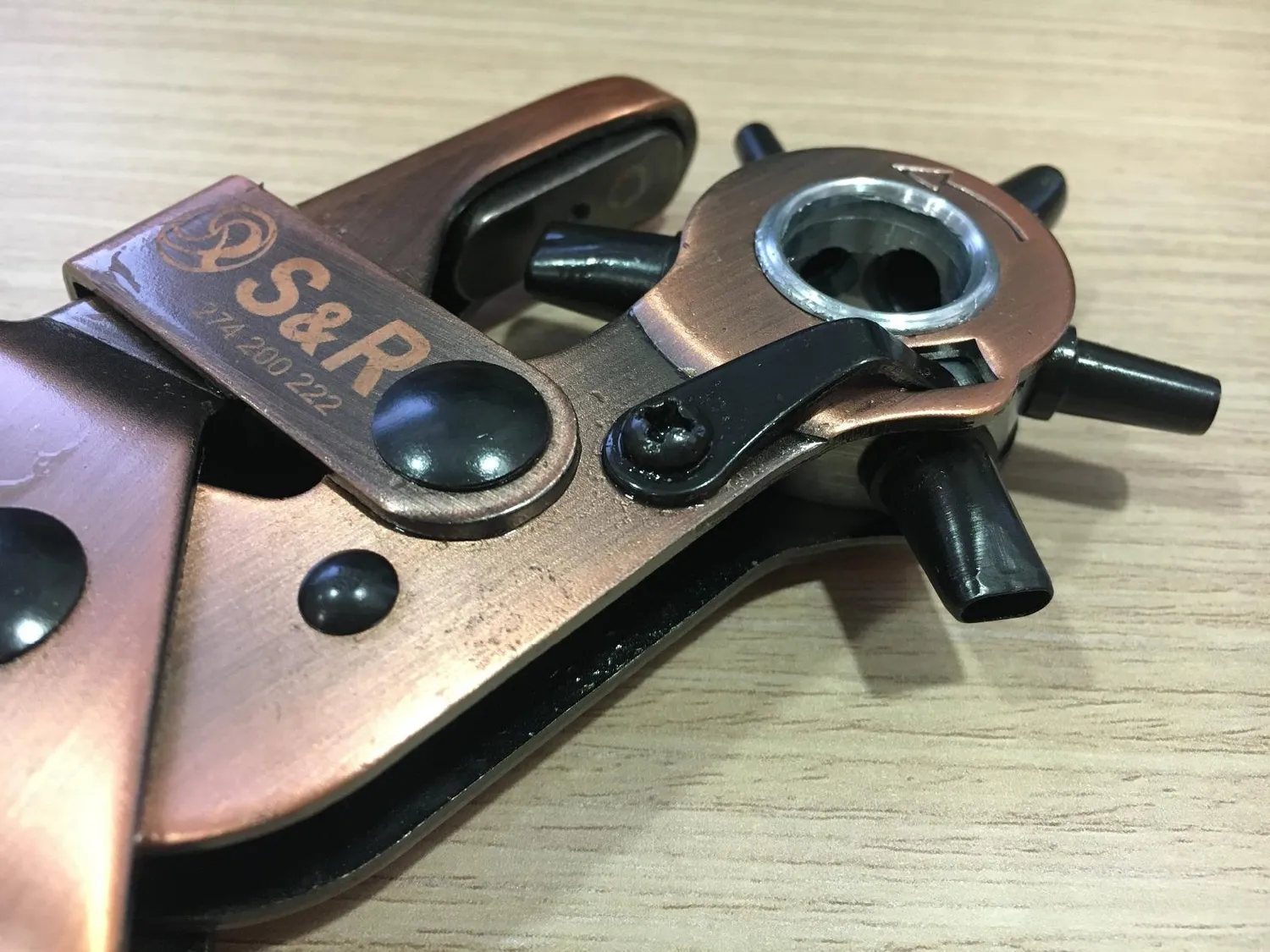 S&R pinza fustellatrice cuoio fori tondi ovali 250 mm
