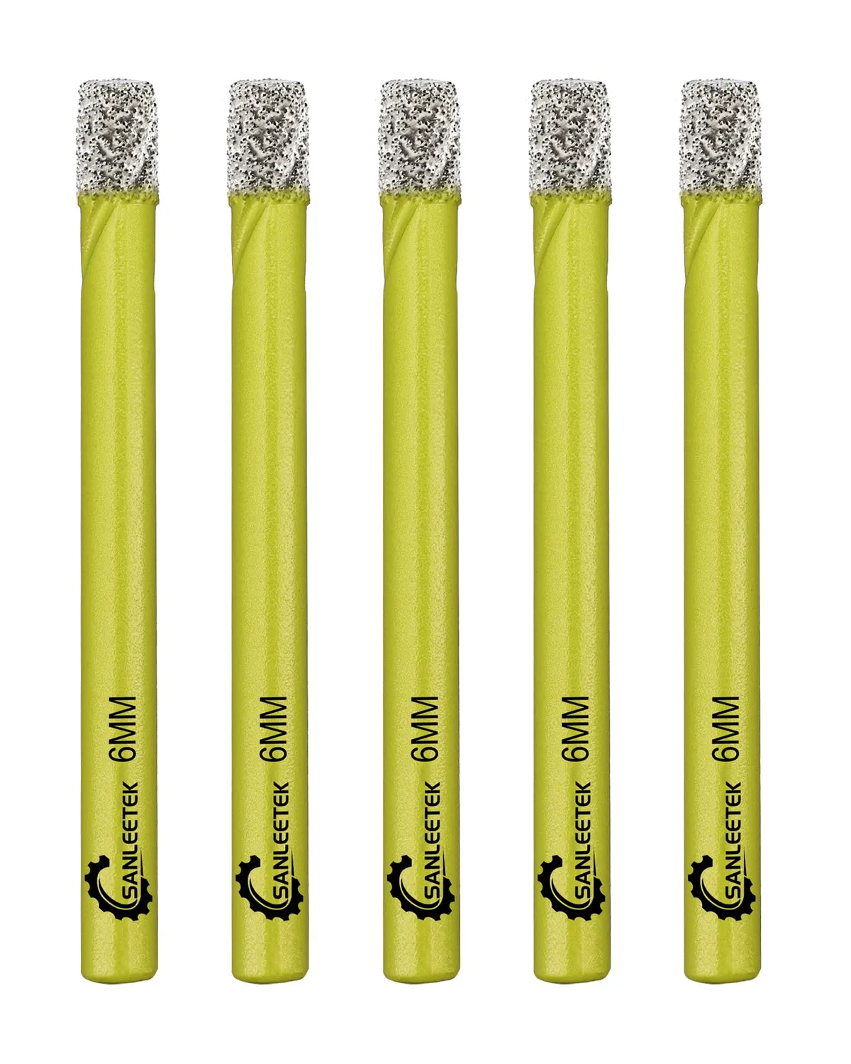 SANLEETEK punte diamantate 6/6/6/8/10 mm 5 pezzi gres