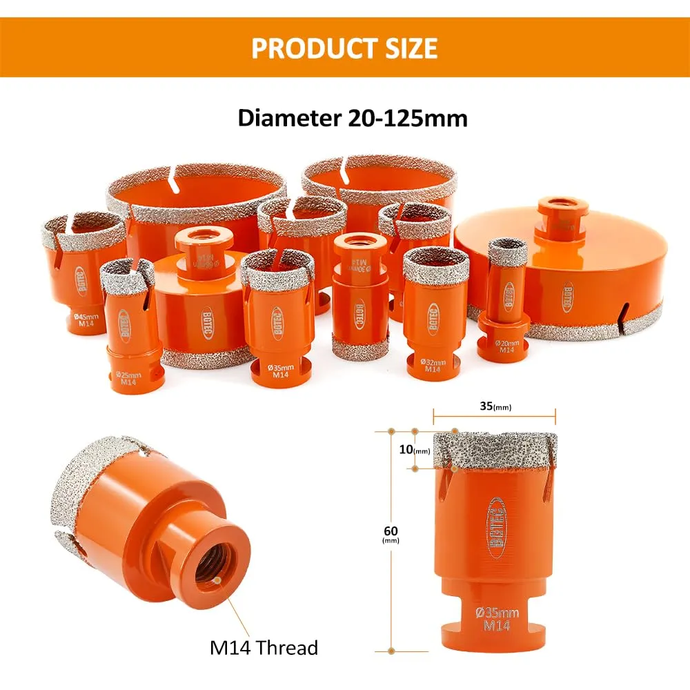 BGTEC M14 30 mm fresa a tazza diamantata per granito