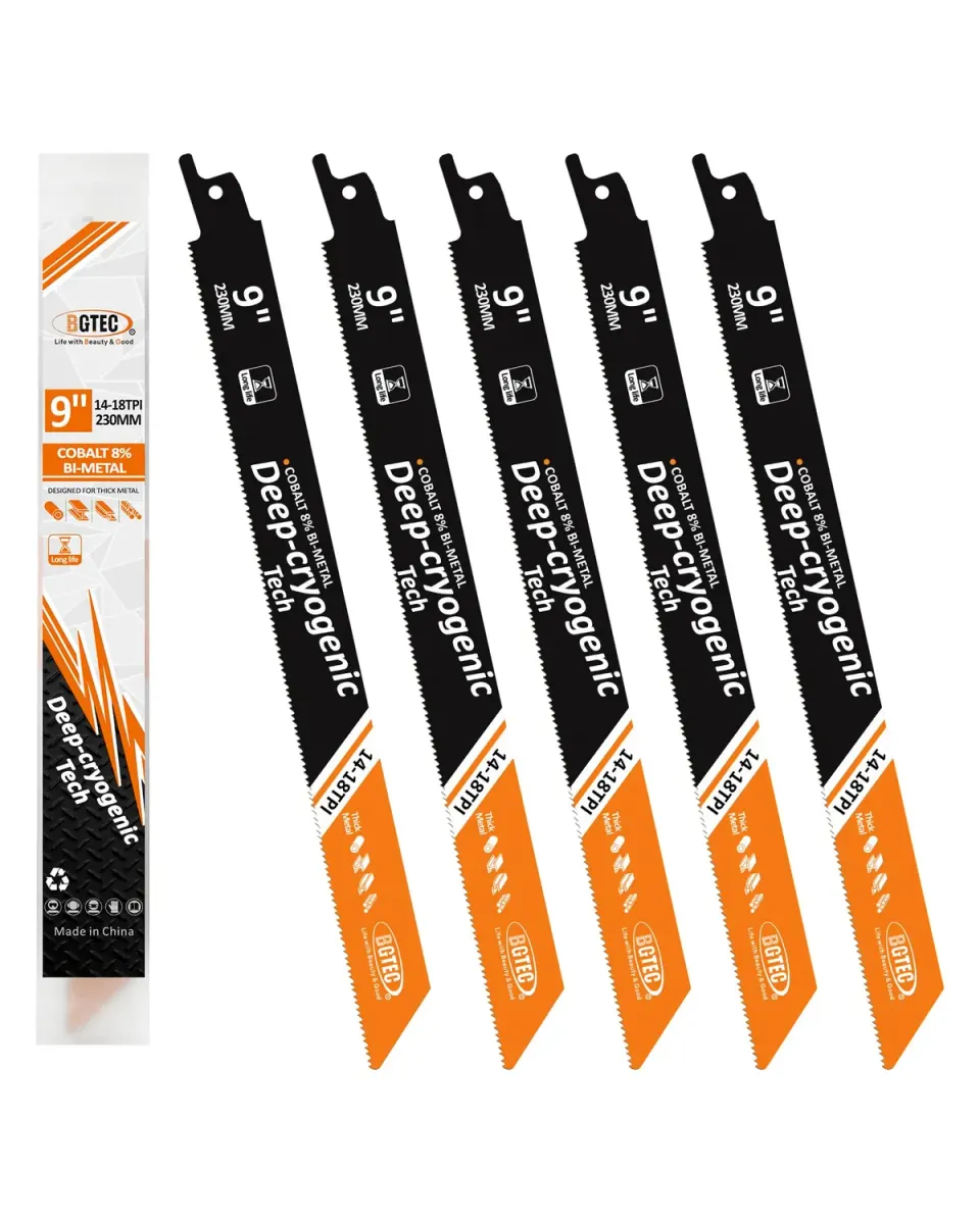 BGTEC lame gattuccio 230 mm 5 pezzi metallo 14-18 TPI