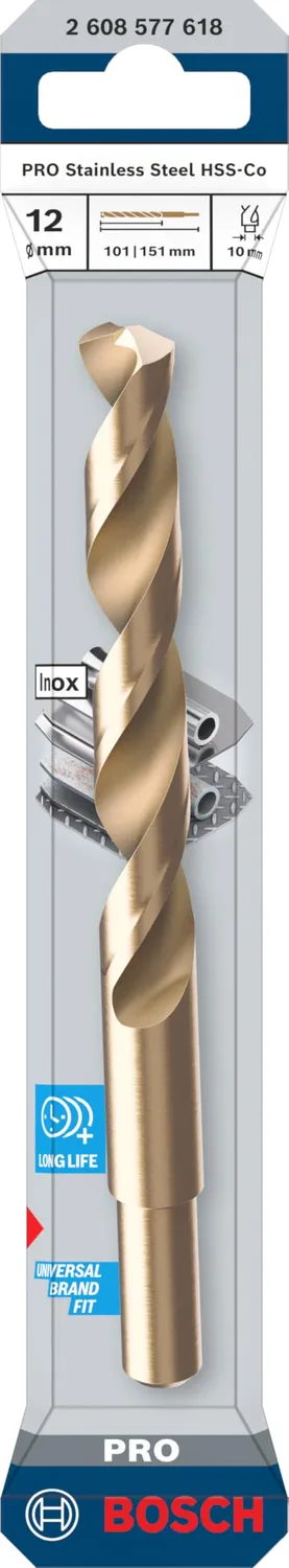 Bosch PRO Stainless HSS-Co punta metallo 12mm inox