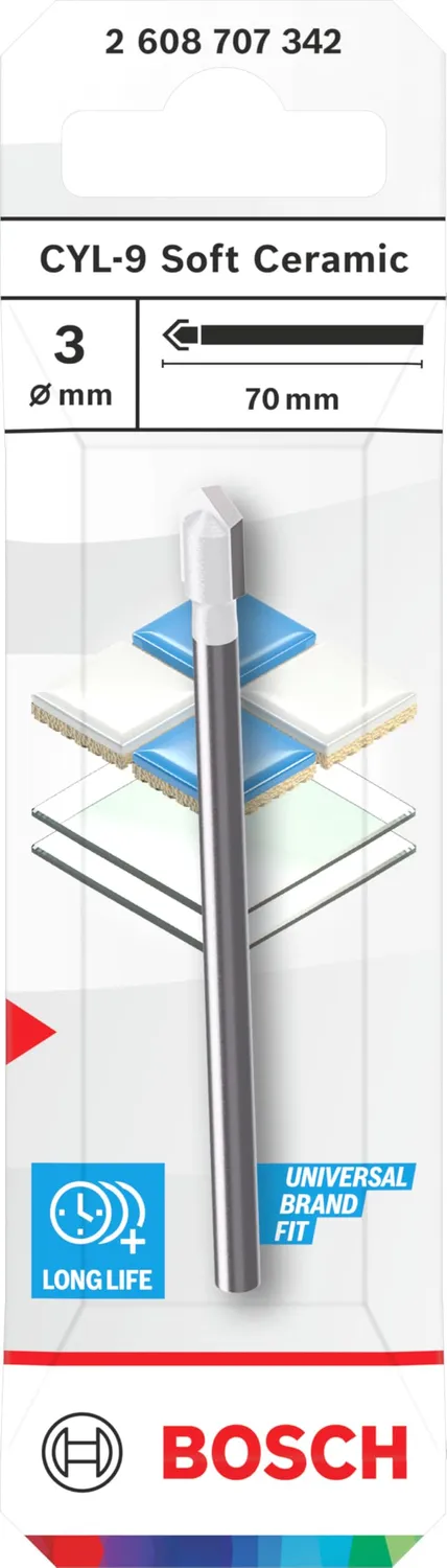 Bosch Expert CYL-9 Punta Ceramica Morbida 3x70 mm