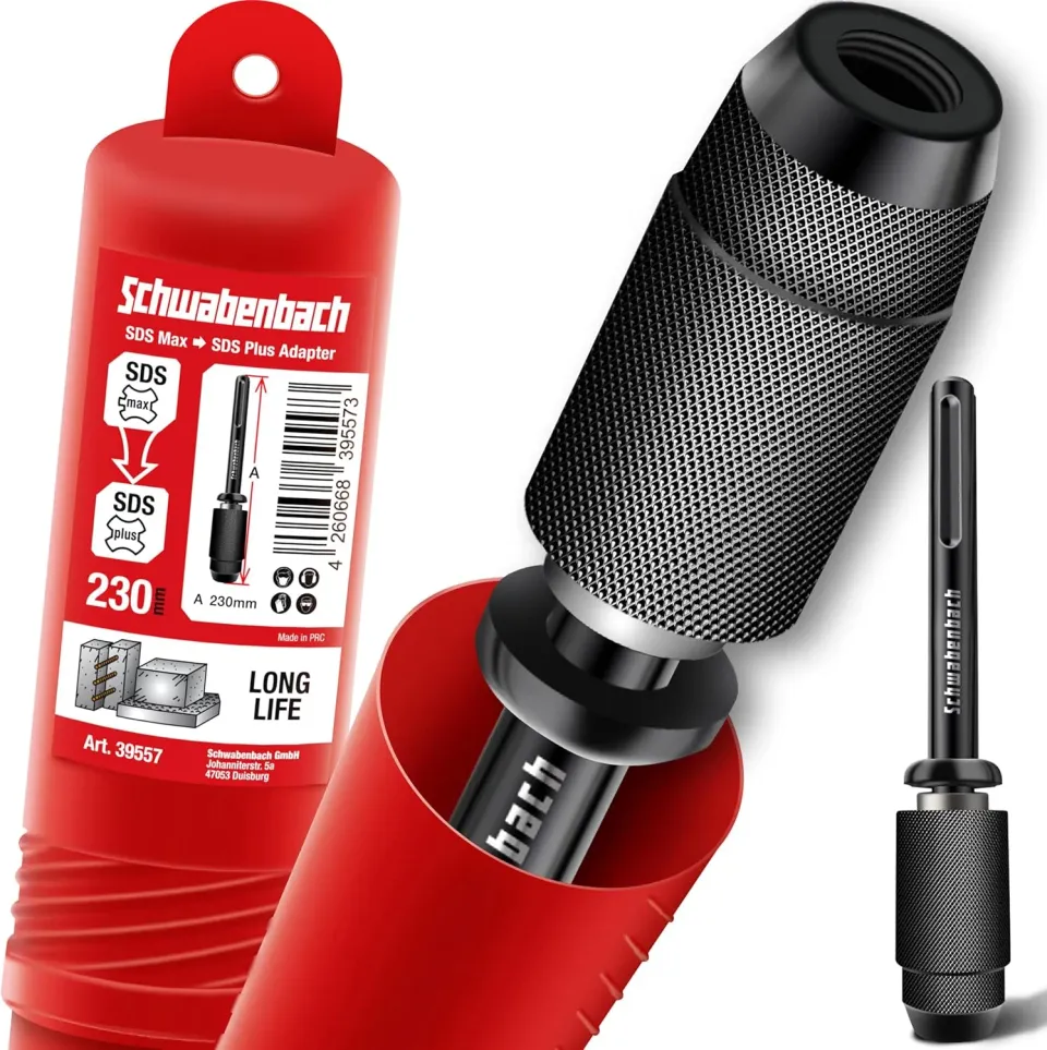 Schwabenbach Adattatore SDS-Max a SDS-Plus Acciaio