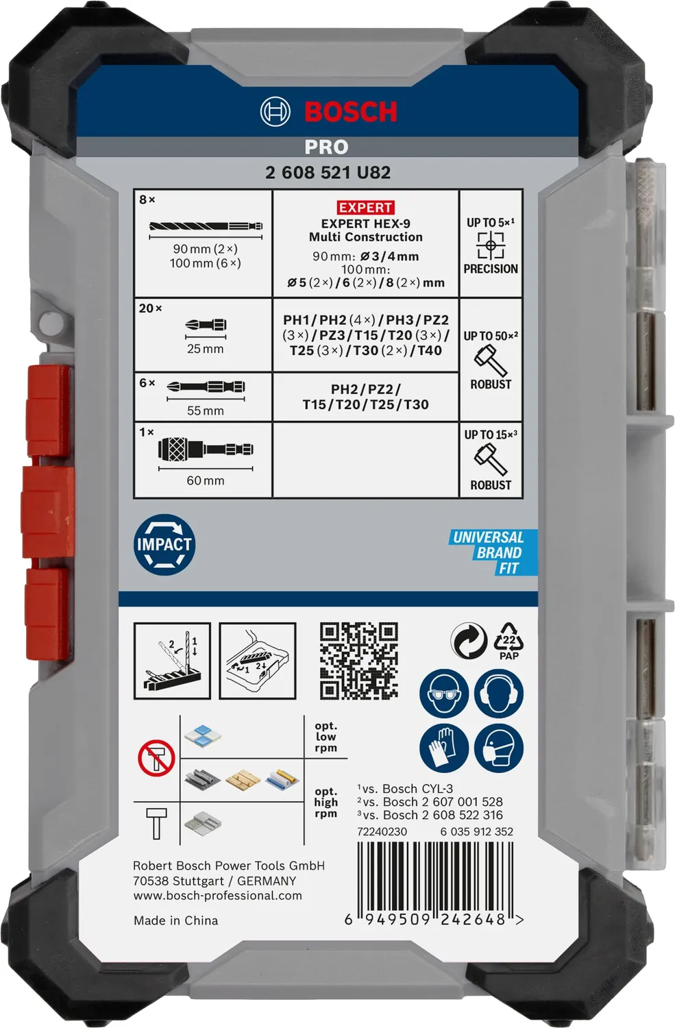 Bosch PRO Impact set misto bit e punte 35 pz multiuso