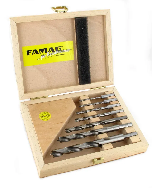 Famag 159 750 700 punte legno HSS-G 7 pezzi 3-12 mm