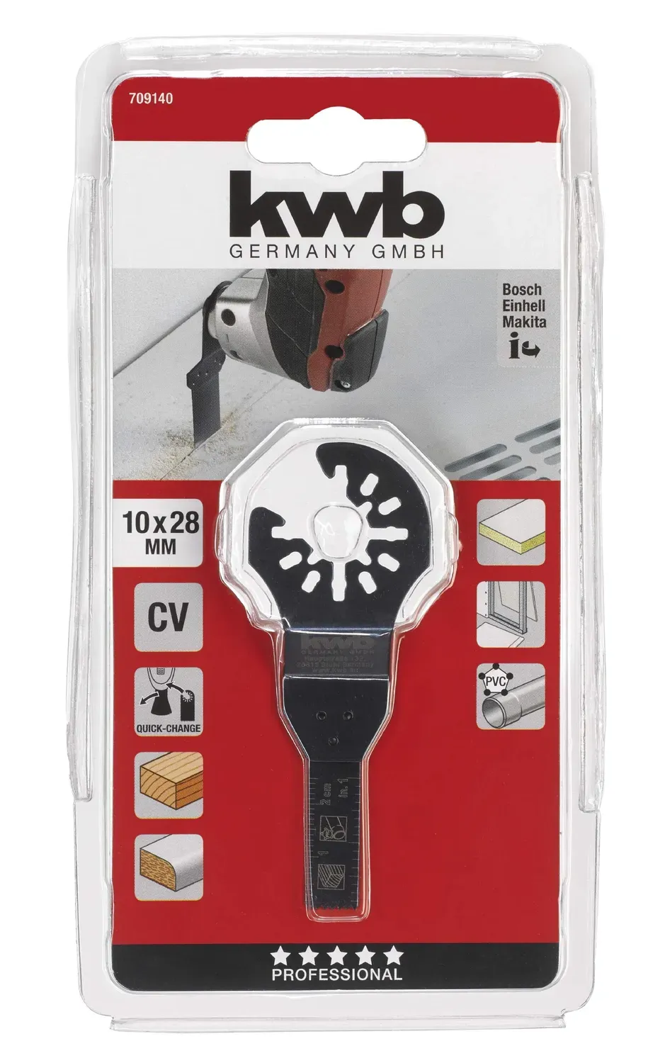 KWB 709140 CV lama da taglio 10 mm per multitool