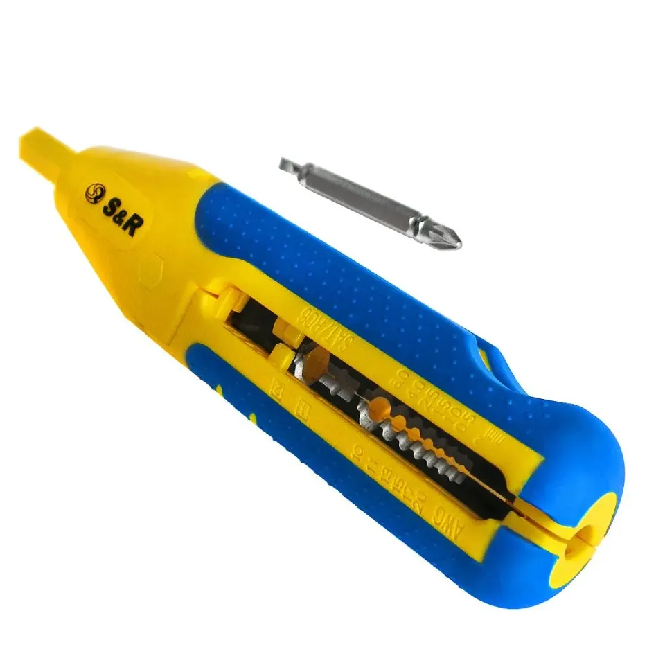 S&R Spelacavi Manuale Pinza spelafili coassiale