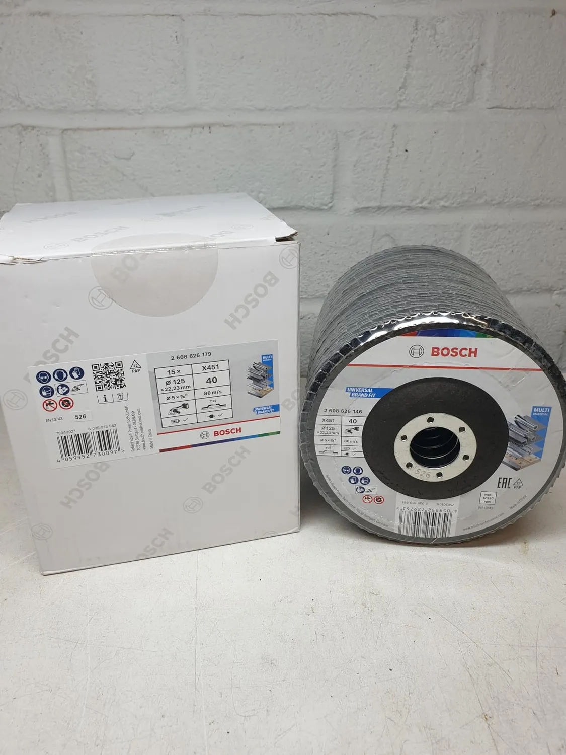 Bosch Expert X451 disco lamellare 125 mm G40 15 pezzi T27