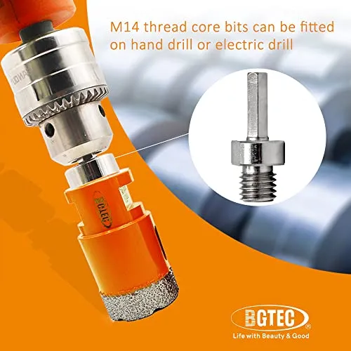 BGTEC adattatore M14 - esagonale 3/8" 53 mm 2 pezzi acciaio