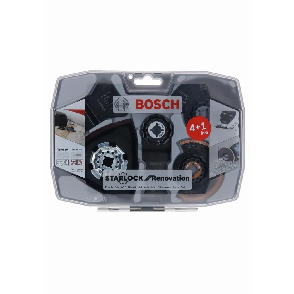 Bosch Expert set Starlock 4 pezzi multifunzione legno muro