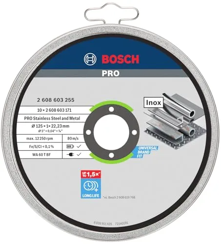 Bosch Standard for Inox disco da taglio 125 mm 10 pezzi