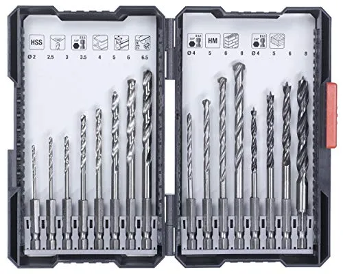 KWB 108950 Set Punte 16 Pezzi Esagonale HSS