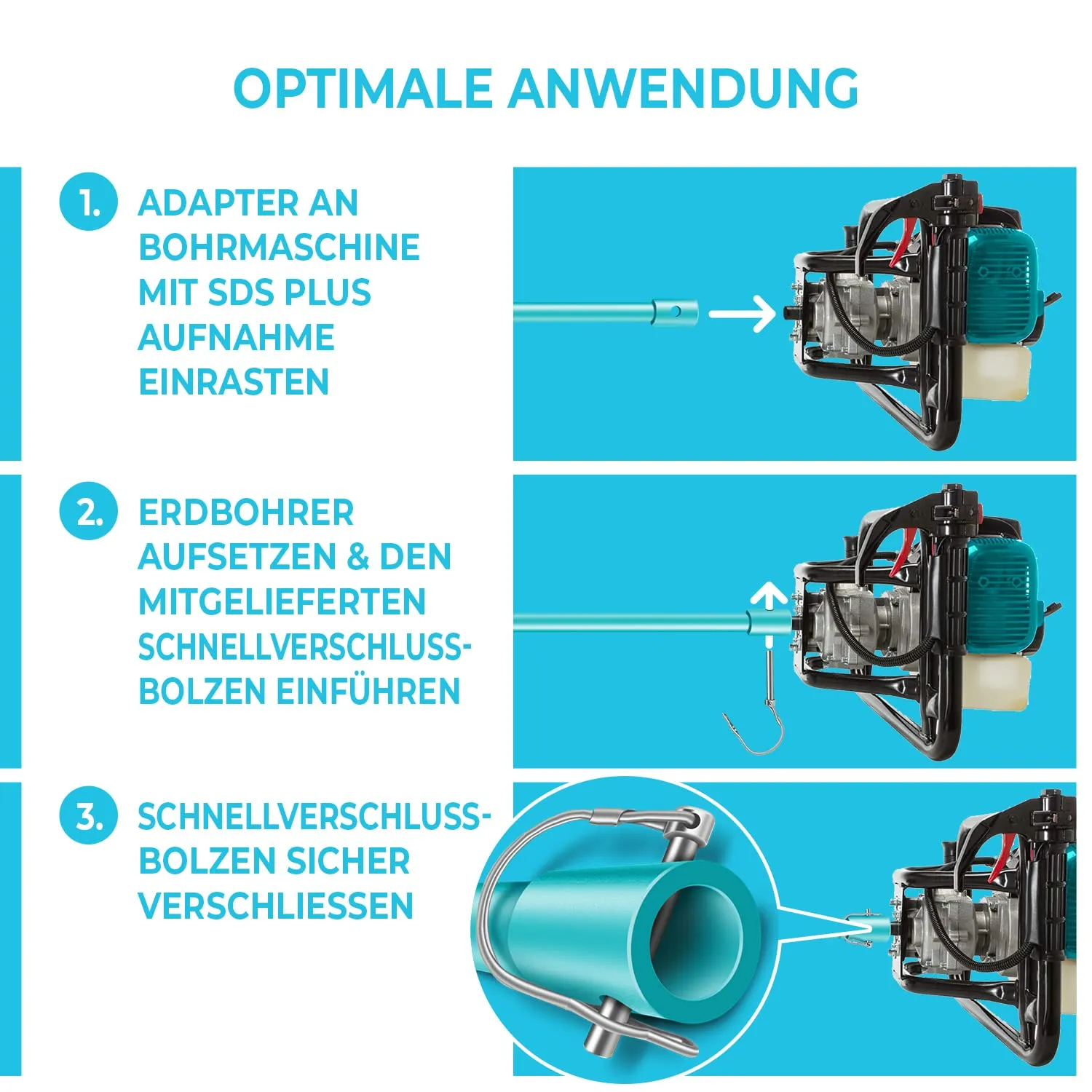 Brunnental prolunga trivella terreno 1 m innesto 20 mm acciaio