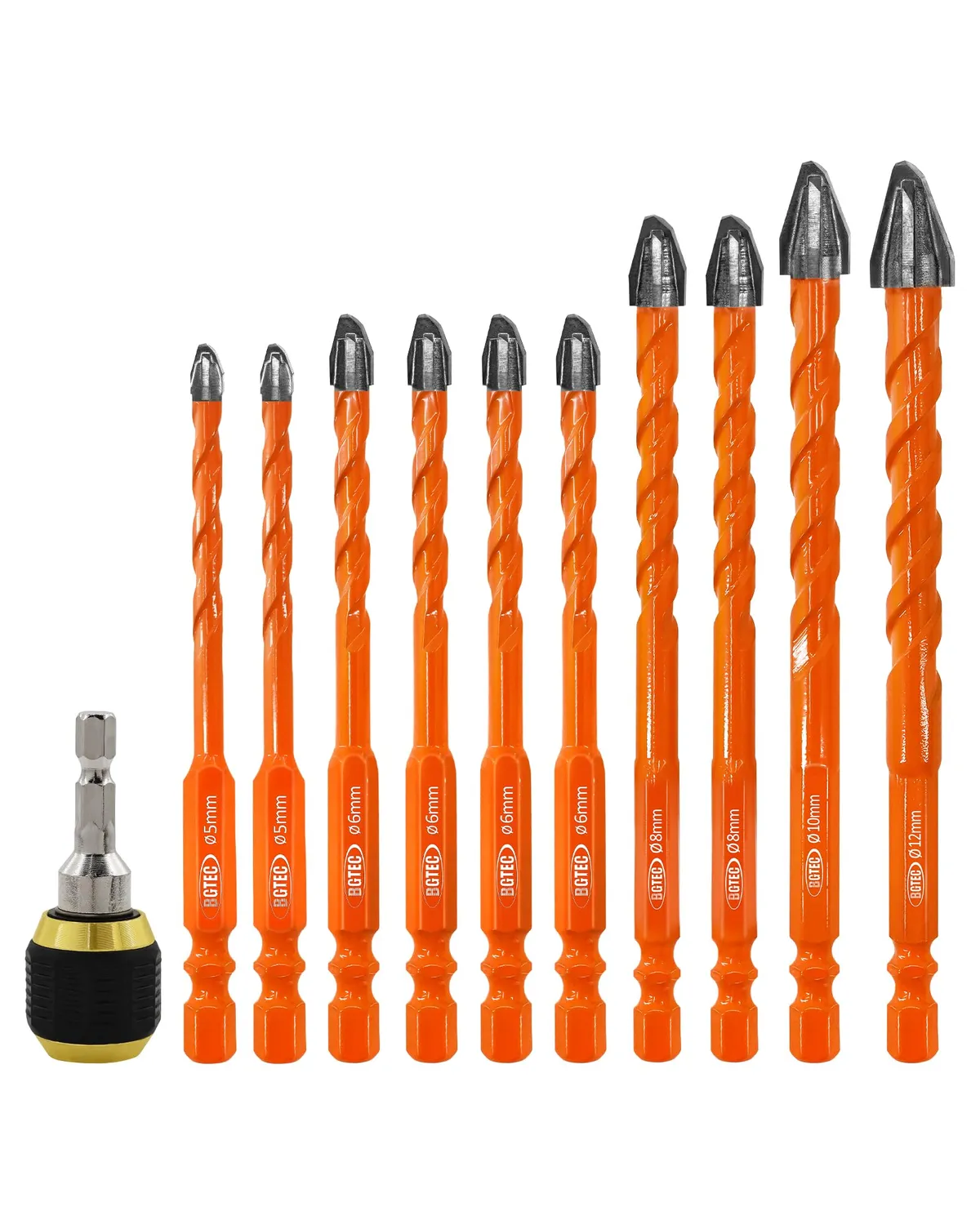BGTEC punte piastrelle 5-12 mm set 10 pezzi + PH2