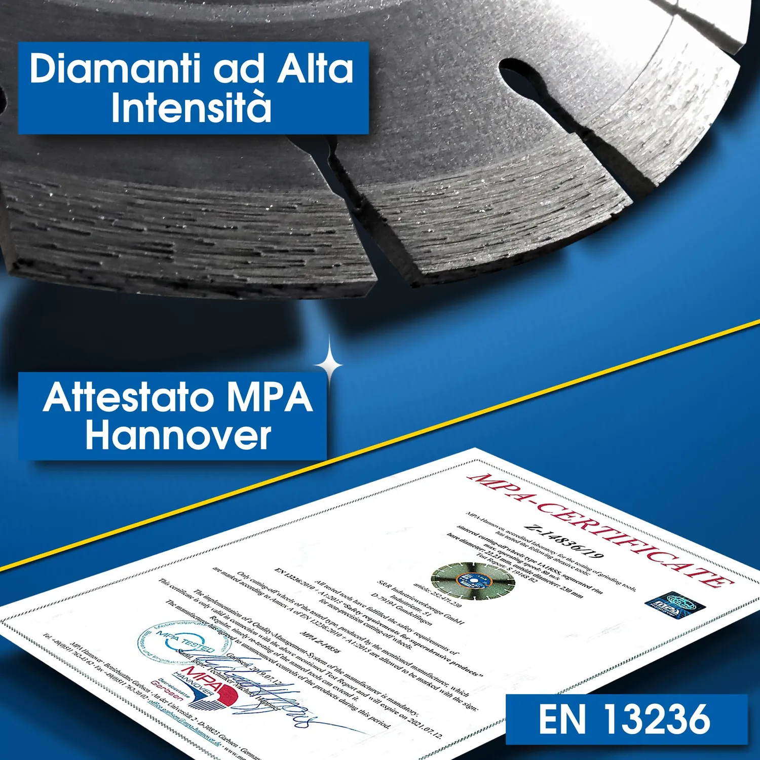 S&R disco diamantato 230x22,2 mm cemento pietra taglio a secco